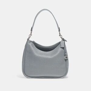 Coach Cary Leather Shoulder Bag Gray